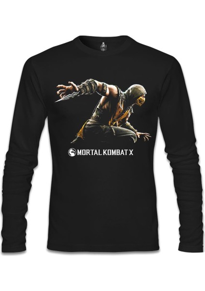 Mortal Combat x Siyah Erkek Sweatshirt