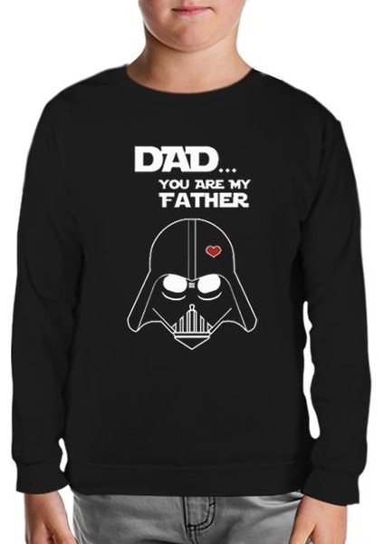 Star Wars - You Are My Father Siyah Çocuk Sweatshirt