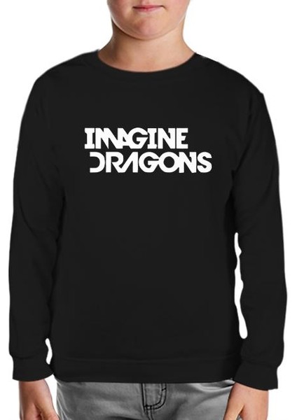 Imagine Dragons - Logo Siyah Çocuk Sweatshirt