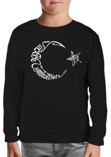 Tc Atatürk Siyah Çocuk Sweatshirt