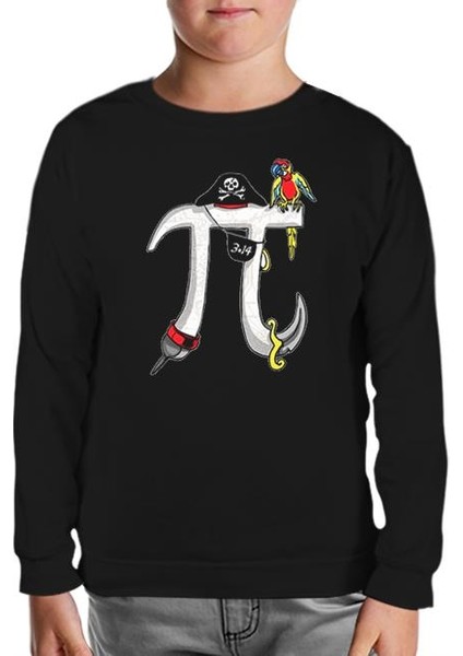 Matematik - Pi 4 Siyah Çocuk Sweatshirt