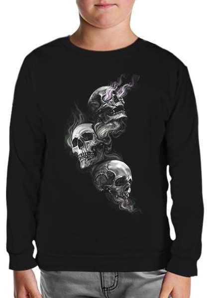Smoky Heads Siyah Çocuk Sweatshirt