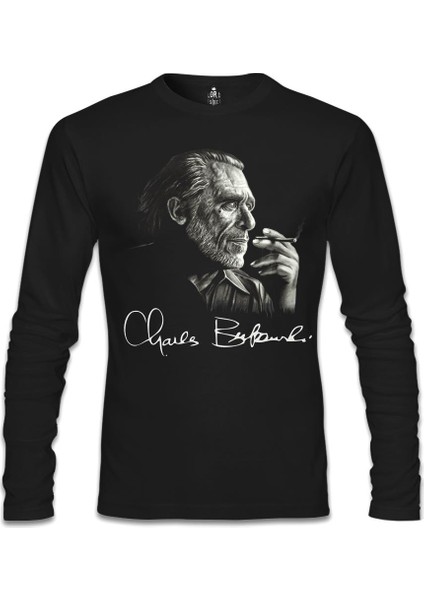 Charles Bukowski Siyah Erkek Sweatshirt