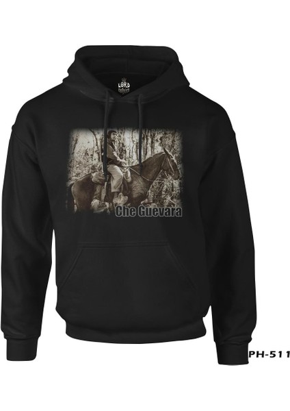 Che Guevara 1 Siyah Erkek Fermuarsız Kapşonlu fiyatları