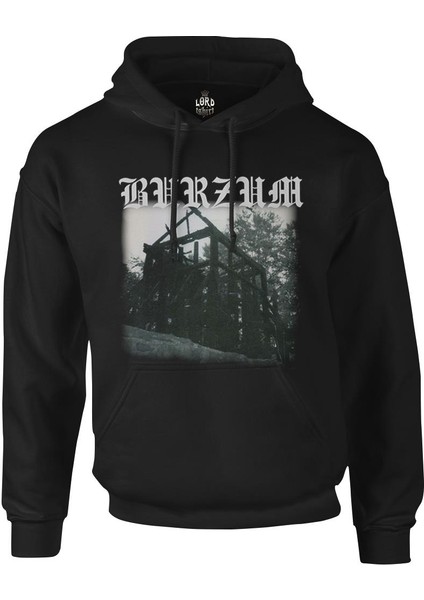 Burzum - Aske Siyah Erkek Fermuarsız Kapşonlu