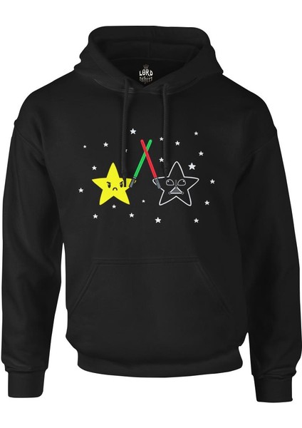 Real Star Wars Siyah Erkek Fermuarsız Kapşonlu