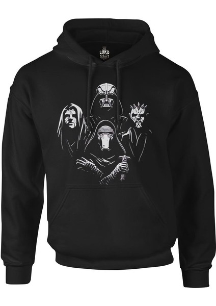 Star Wars - Kings Siyah Erkek Fermuarsız Kapşonlu