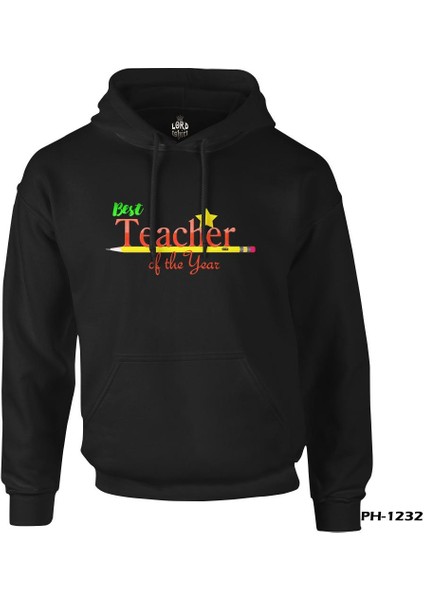 Best Teacher Of The Year Öğretmenler Günü Siyah Erkek Fermuarsız Kapşonlu fiyatları