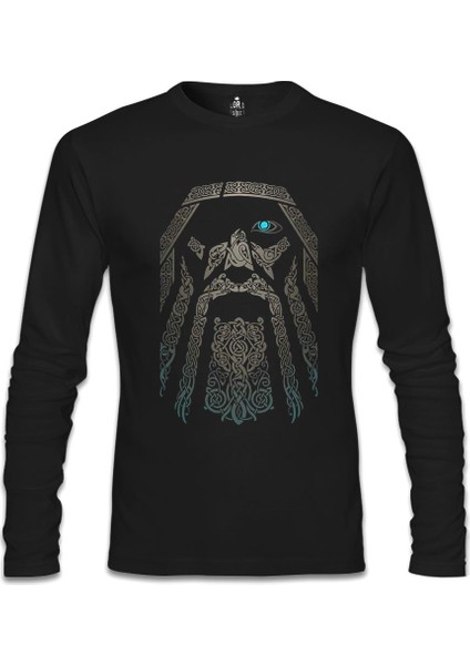 Vikings - Odin Siyah Erkek Sweatshirt