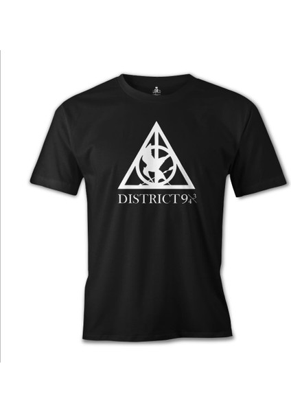Multifandom Symbols - District Siyah Erkek Tshirt
