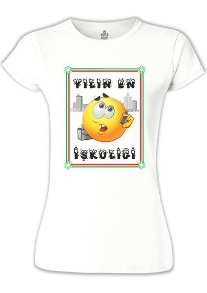 Yılın En Işkoliği Beyaz Bayan Tshirt