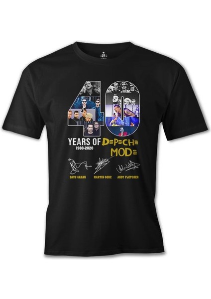 Depeche Mode - 40 Years Siyah Erkek Tshirt