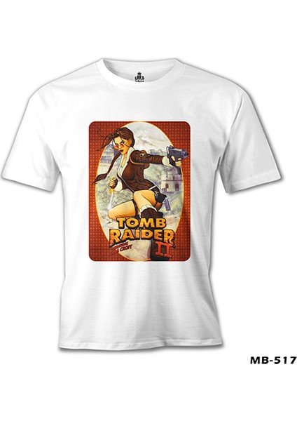 Tomb Raider - Lara Croft Beyaz Erkek Tshirt