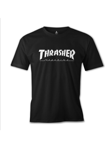 Thrasher Magazine Siyah Erkek Tshirt