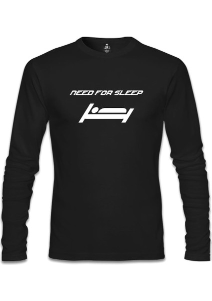 Need For Sleep Siyah Erkek Sweatshirt