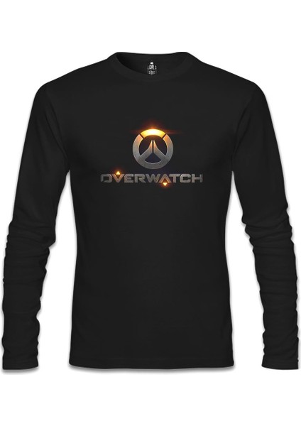 Overwatch - Logo Siyah Erkek Sweatshirt