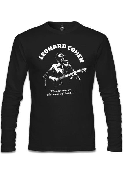 Leonard Cohen - End Of.. Siyah Erkek Sweatshirt