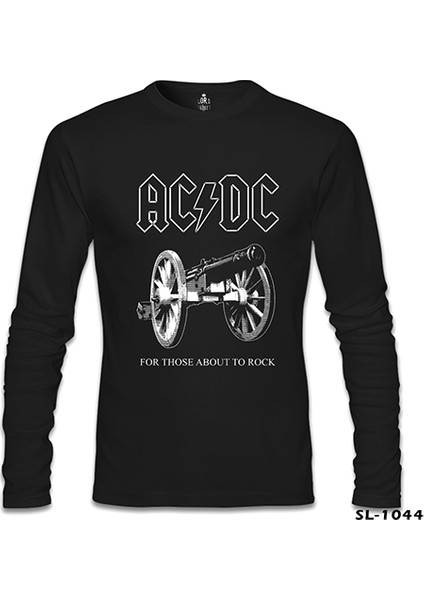 Ac Dc - For Those About To Rock Cover Siyah Erkek Sweatshirt