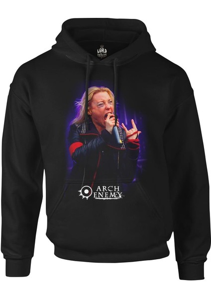 Arch Enemy - Angela Gossow Siyah Erkek Fermuarsız Kapşonlu