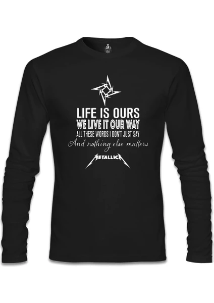 Metallica - Nothing Else Matters Siyah Erkek Sweatshirt