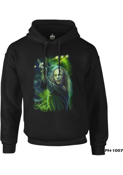 Ronnie James Dio Siyah Erkek Fermuarsız Kapşonlu