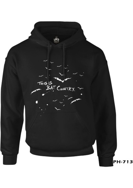 Bat Country Siyah Erkek Fermuarsız Kapşonlu