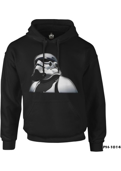Star Wars - The Trooper 2 Siyah Erkek Fermuarsız Kapşonlu