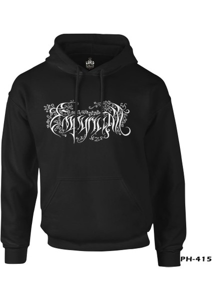 Empyrium - Logo Siyah Erkek Fermuarsız Kapşonlu