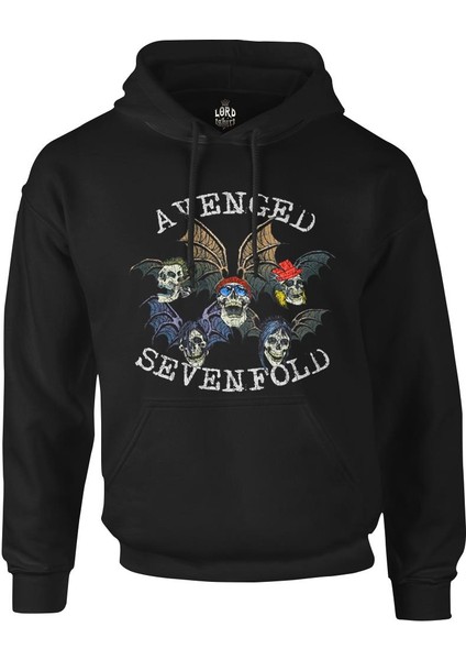 Avenged Sevenfold - Faces Siyah Erkek Fermuarsız Kapşonlu