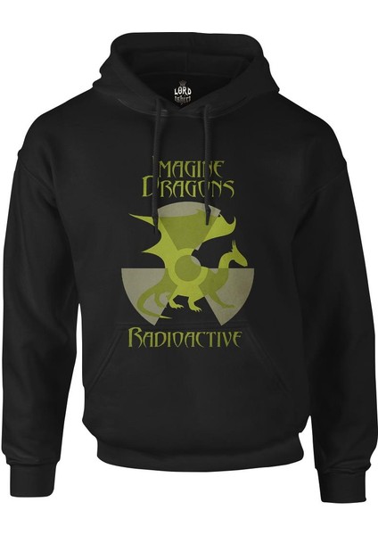 Imagine Dragons - Radioactive Siyah Erkek Fermuarsız Kapşonlu