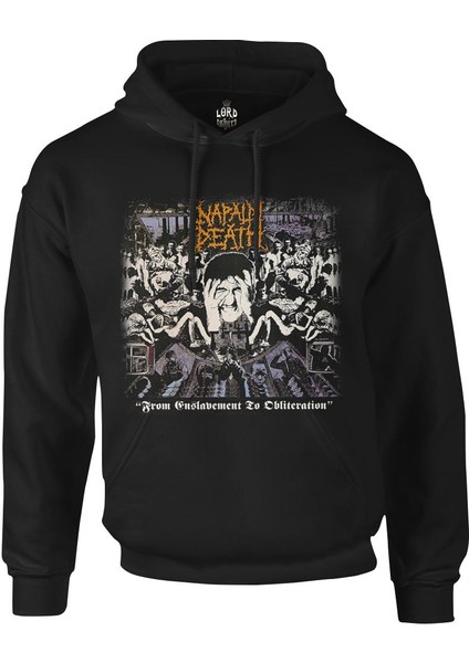 Napalm Death - From Enslavement Siyah Erkek Fermuarsız Kapşonlu
