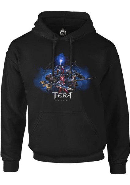 Tera Rising Siyah Erkek Fermuarsız Kapşonlu