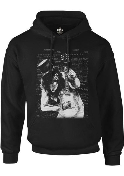 Slash - You're Crazy Siyah Erkek Fermuarsız Kapşonlu