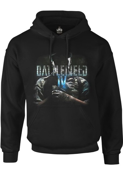 Battlefield 4 Siyah Erkek Fermuarsiz Kapşonlu