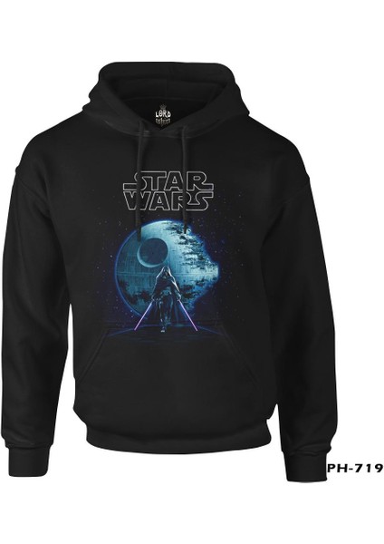 Star Wars - The Force Awakens 6 Siyah Erkek Fermuarsız Kapşonlu