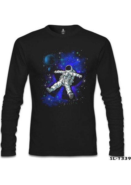 Dreams In Space Siyah Erkek Sweatshirt