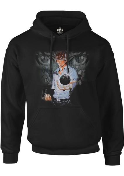 Death Note - 3 Siyah Erkek Fermuarsız Kapşonlu