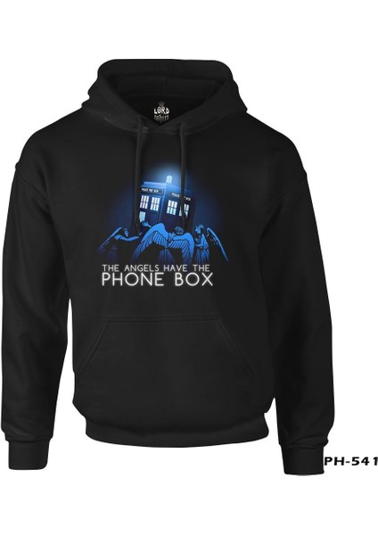 Doctor Who - Angels Have The Phone Box Siyah Erkek Fermuarsiz Kapşonlu fiyatları