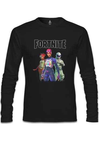 Fortnite - Maps Siyah Erkek Sweatshirt