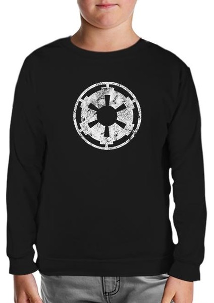 Star Wars - Galactic Empire Logo Siyah Çocuk Sweatshirt