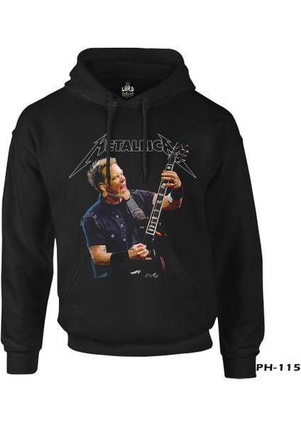 Metallica - James Guitar Siyah Erkek Fermuarsız Kapşonlu fiyatları