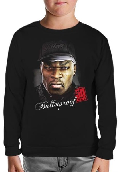 50 Cent Siyah Çocuk Sweatshirt
