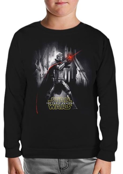 Star Wars - The Force Awakens 3 Siyah Çocuk Sweatshirt