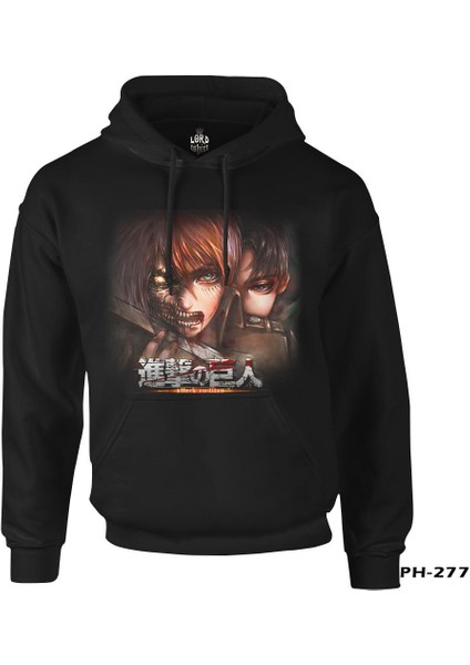 Attack On Titan Siyah Erkek Fermuarsız Kapşonlu fiyatları