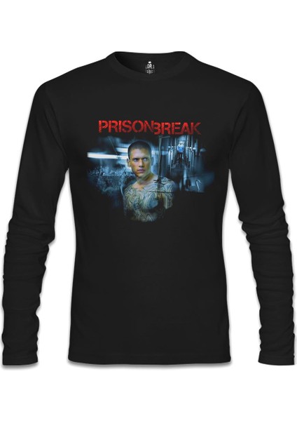 Prison Break - Night Break Siyah Erkek Sweatshirt