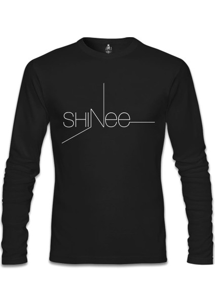 Shinee - Logo Siyah Erkek Sweatshirt