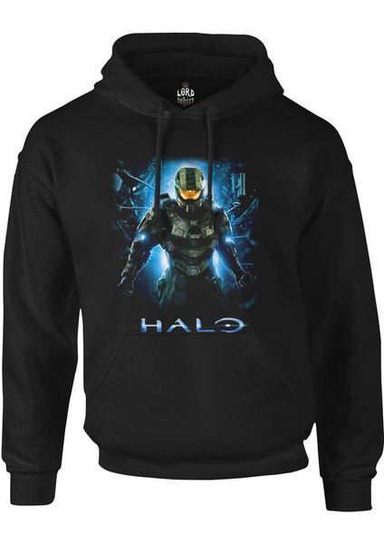 Halo - Guardians Siyah Erkek Fermuarsız Kapşonlu