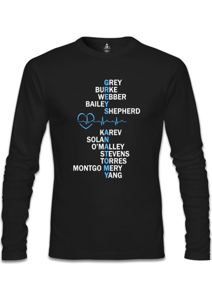 Grey's Anatomy - Grey Siyah Erkek Sweatshirt