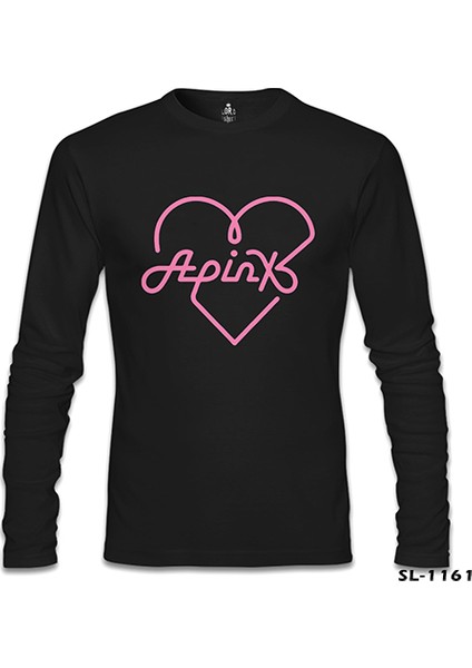Apink - Logo Kalp Siyah Erkek Sweatshirt fiyatları