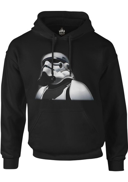 Star Wars - The Trooper 2 Siyah Erkek Fermuarsız Kapşonlu